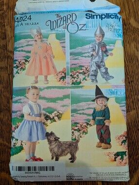 Simplicity The Wizard of Oz Vintage Costume Pattern 4024
